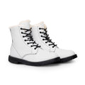 Women's Fur-Lined Leather Lace-Up Boots — Warm Winter Ankle Boots