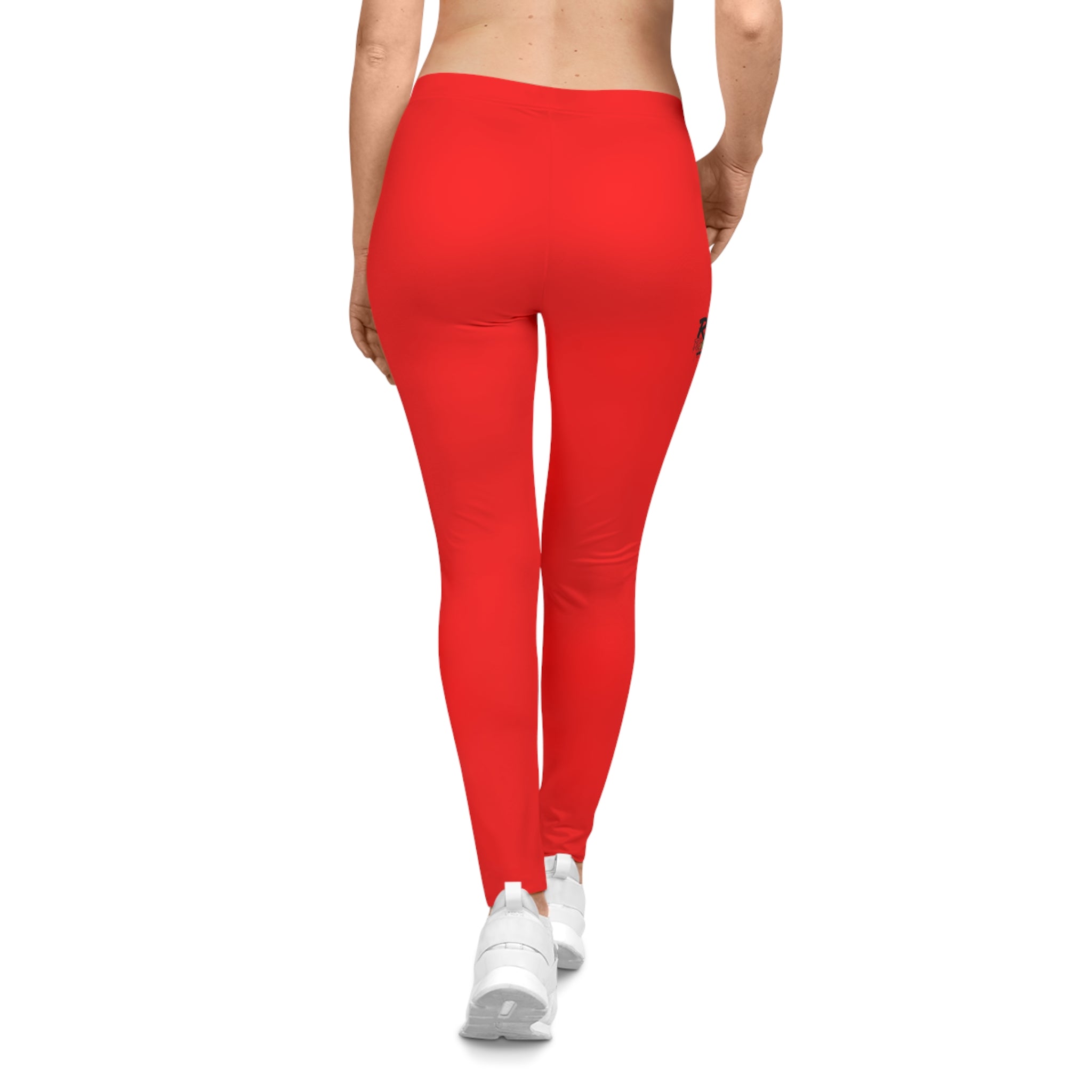 Red Graphic Women's Leggings — Casual All-Over Print