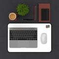 Desk Mat — Minimal White Gaming/Office Mousepad with 'RNB' Logo (Clean Modern Desk Mat)