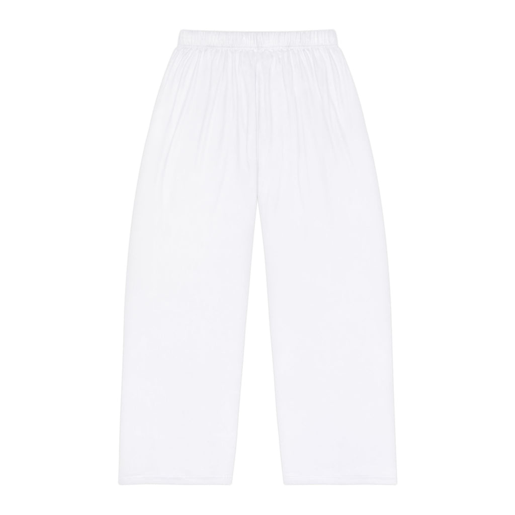 Men's RNB Sleep Pants — White Relaxed Pajama Trousers