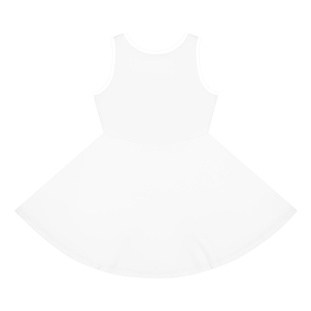 Girls' Floral Heart Sundress — Cute 'Love' Chest Patch Sleeveless Dress