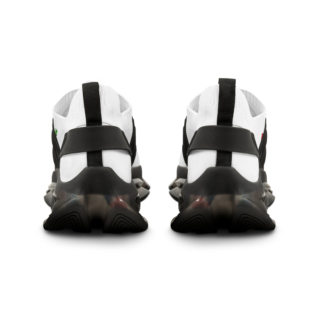Men's White Mesh Athletic Sneakers — Lightweight Breathable Running Shoes
