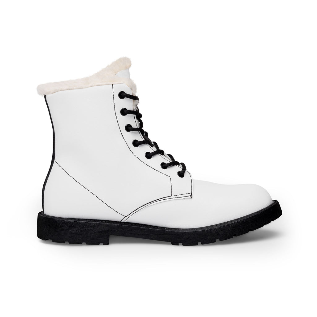 Women's Fur-Lined Leather Lace-Up Boots — Warm Winter Ankle Boots