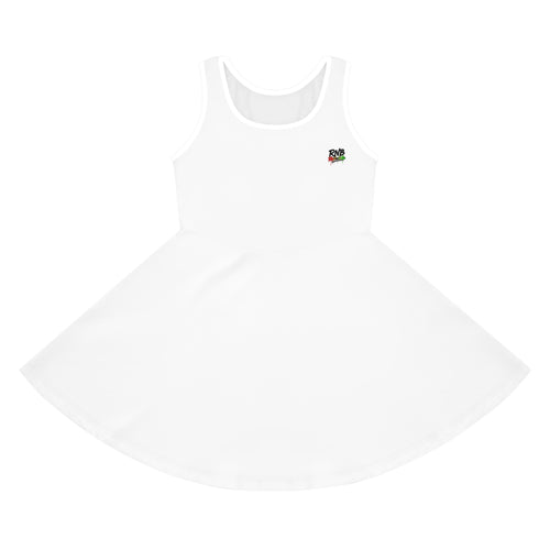 Girls' Floral Heart Sundress — Cute 'Love' Chest Patch Sleeveless Dress