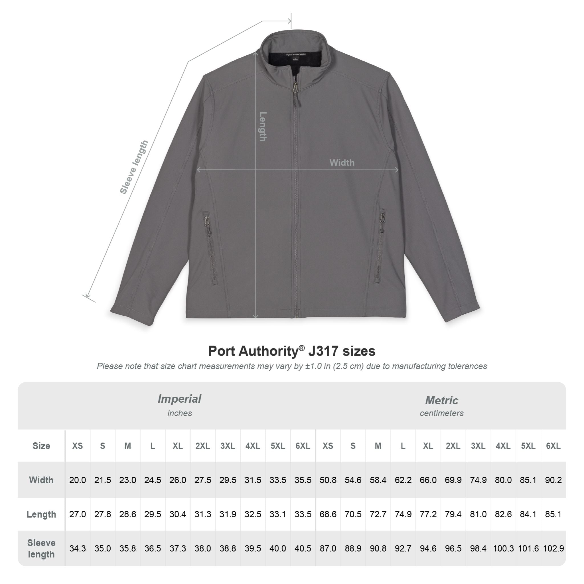 Men's Embroidered Soft Shell Jacket – Port Authority Core, Water‑Resistant Workwear