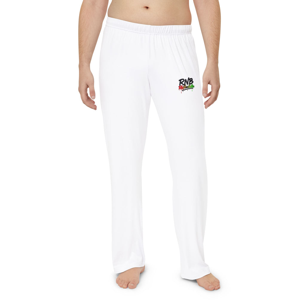Men's RNB Sleep Pants — White Relaxed Pajama Trousers