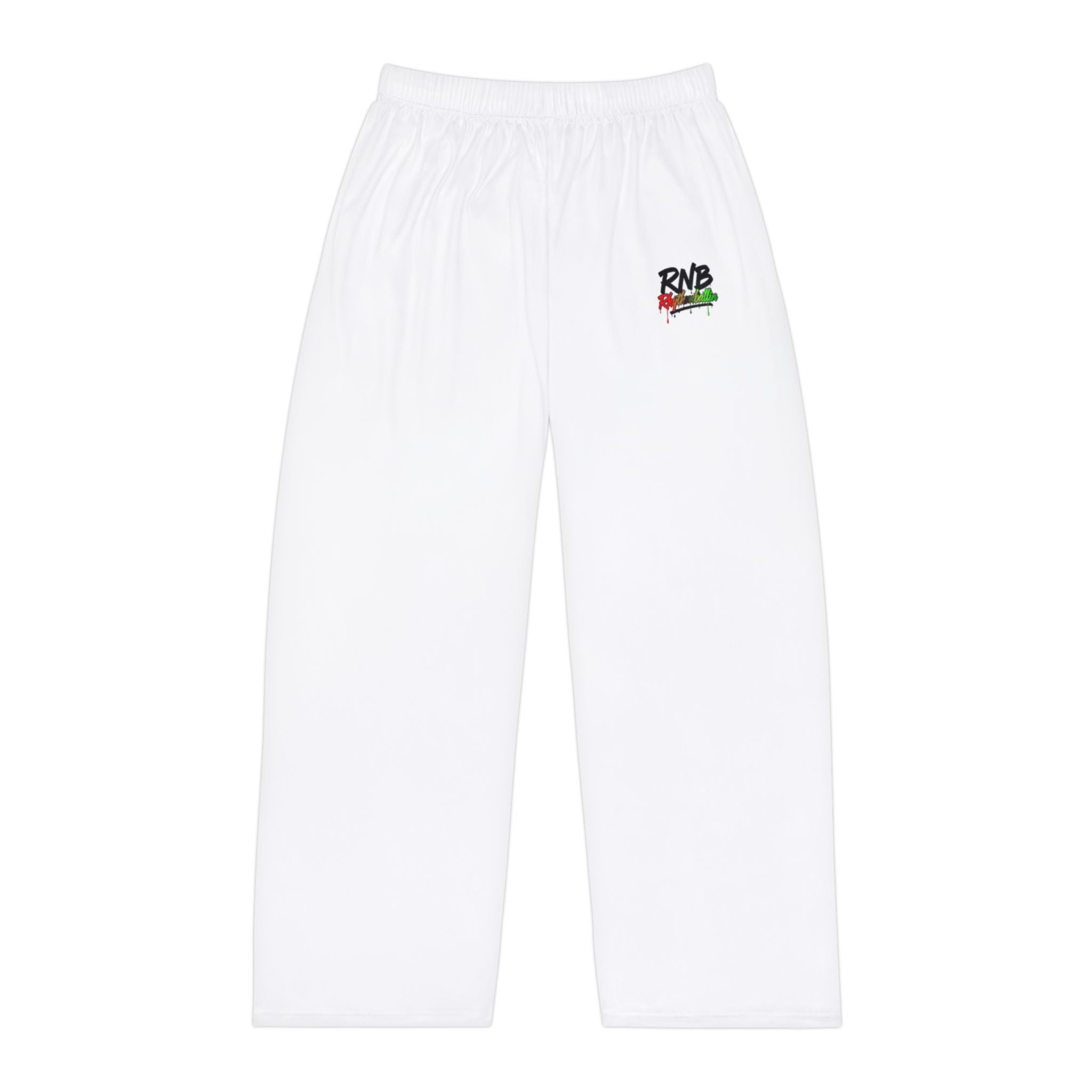 Men's RNB Sleep Pants — White Relaxed Pajama Trousers
